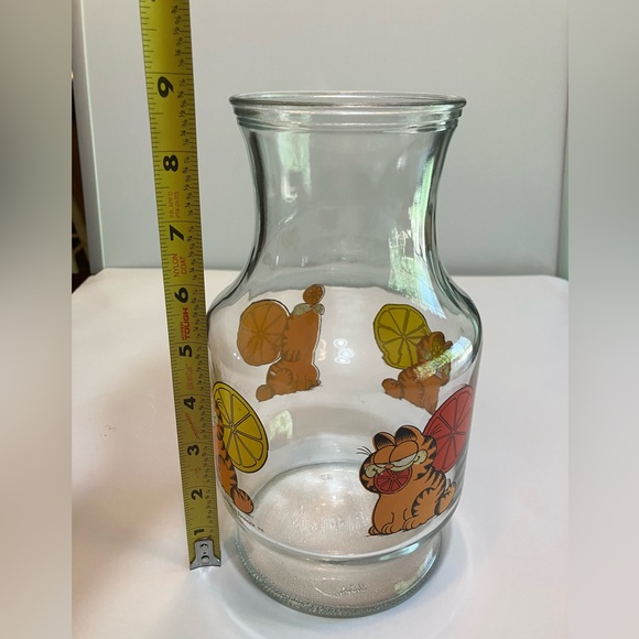 Vintage 1978 Anchor Hocking GARFIELD Jim Davis Juice Pitcher Carafe NO Lid - Picture 7 of 7